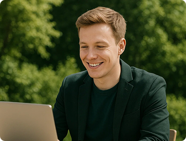 A smiling professional landscaper