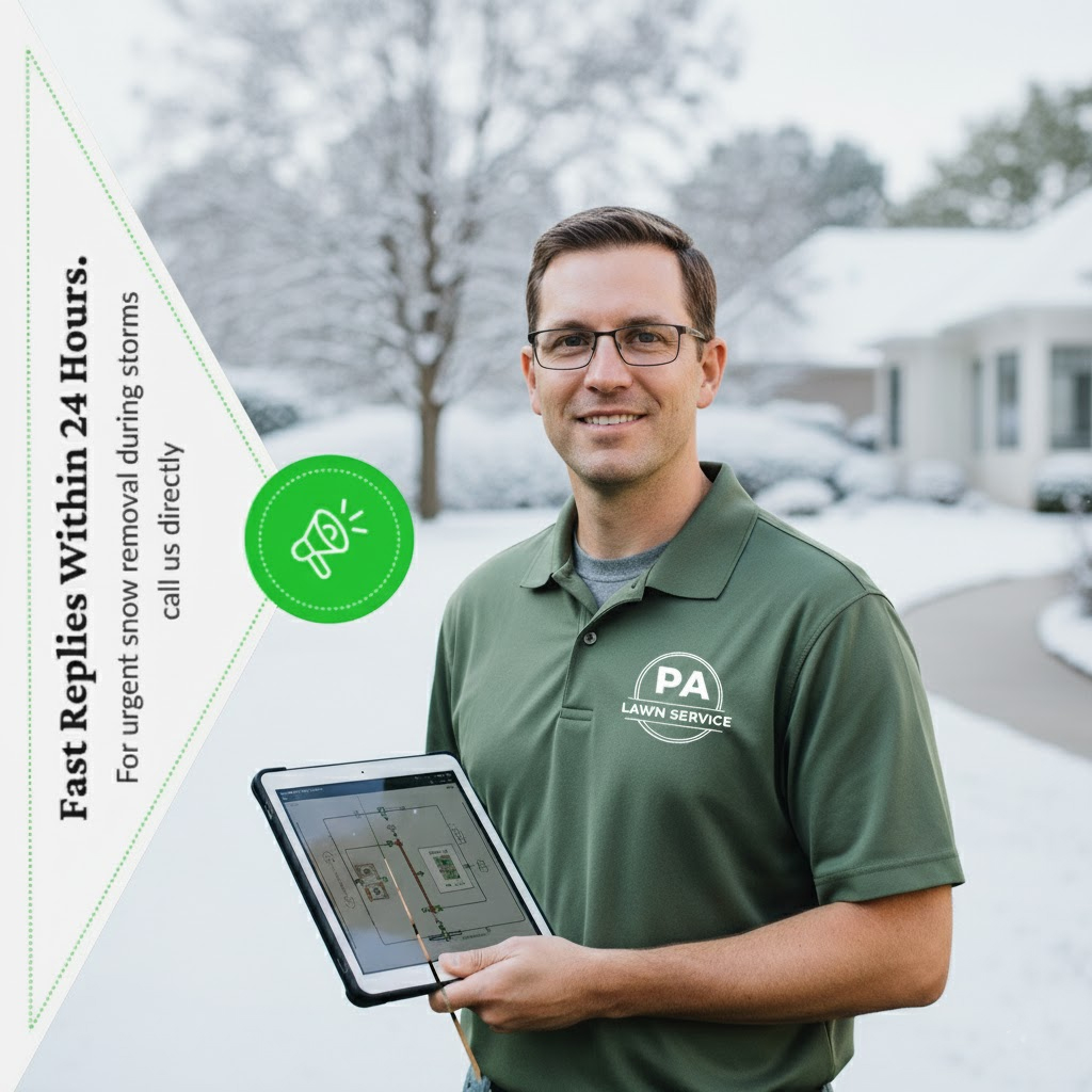 Team member doing a irrigation blowout service