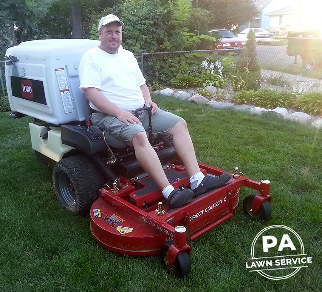 A team of professional landscapers