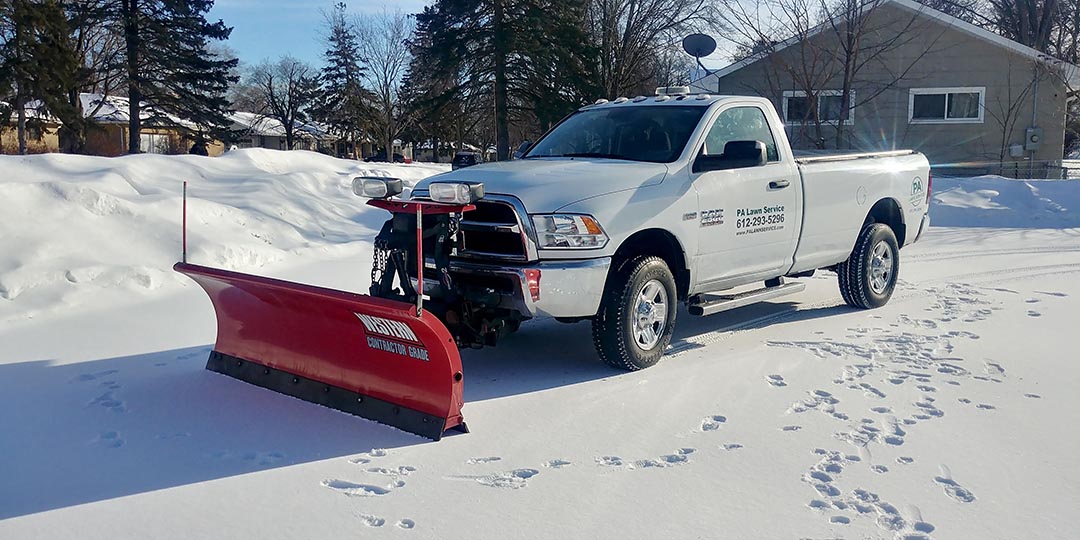 A commercial property being cleared of snow #4